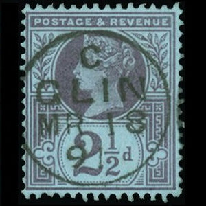 0201 SG201 1887 2½d Purple/blue. "Superb used" Cat: £3.50