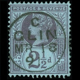 0201 SG201 1887 2½d Purple/blue. 