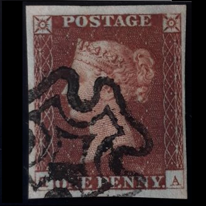 0008 SG8 1d Red-brown Pl.13. "Very fine used" Cat: £170