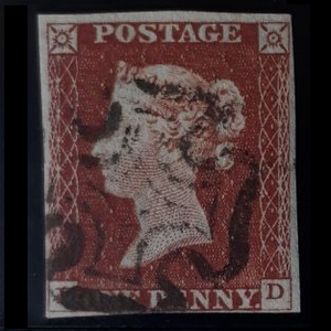 0008 SG8 1d Red-brown Pl.36. "Very fine used"