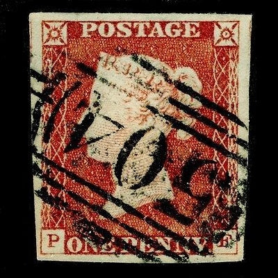 0010 SG10 1d deep red brown, Plate 34 Cat: £70